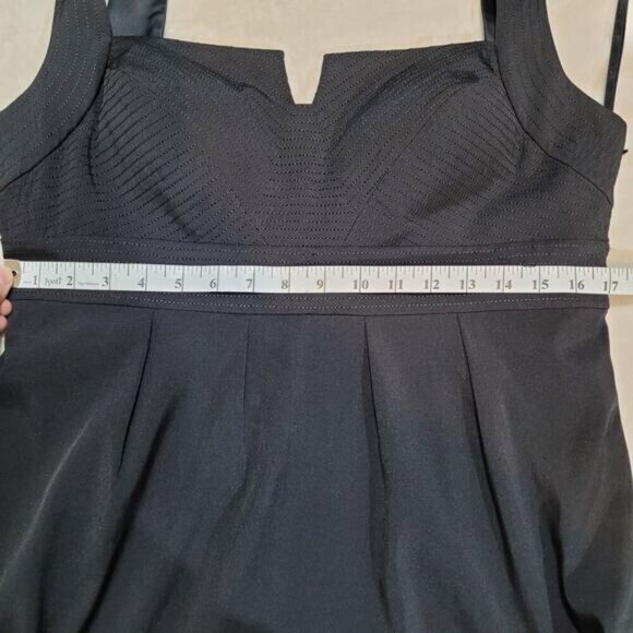 White House Black Market Dress Sleeveless Bubble Hem Square Neck - Size 14 - Picture 7 of 10